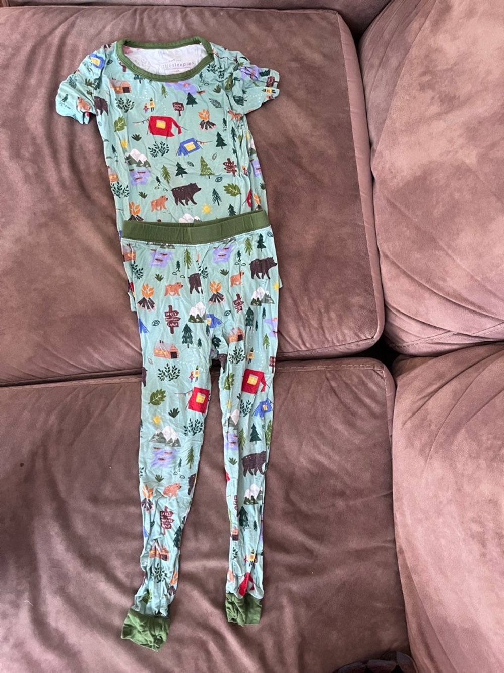 Little Sleepies Camp-Print Pajama Set